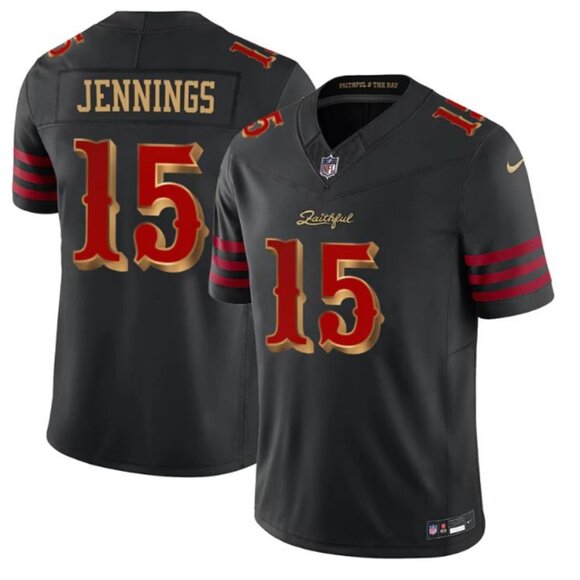 Have a Choice Mens Youths Jauan Jennings Black Stitched Jersey Vapor